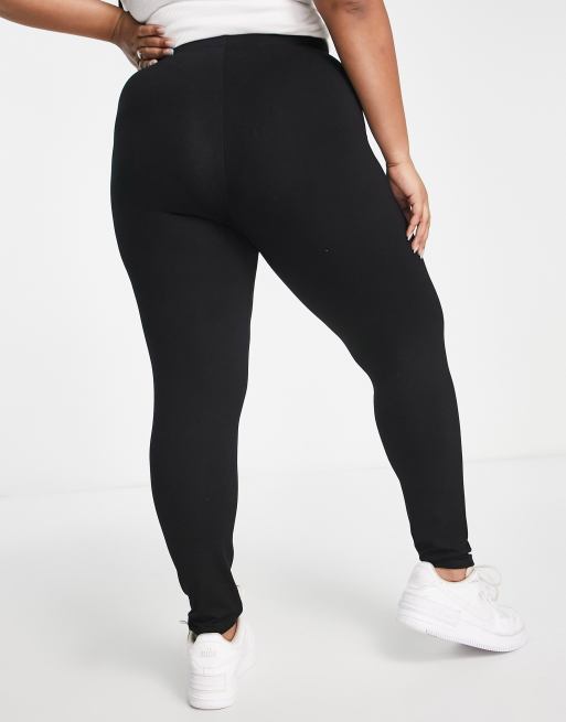 ASOS DESIGN Curve - Confezione da 2 paia di leggings neri, 2 di 4