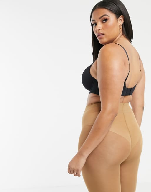 ASOS DESIGN Curve - Confezione da 2 pantaloncini anti-sfregamento bronzo dorato, 4 di 4