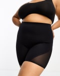 [ASOS Curve] ASOS DESIGN Curve Contouring medium control shorts with mesh in black 20 Black