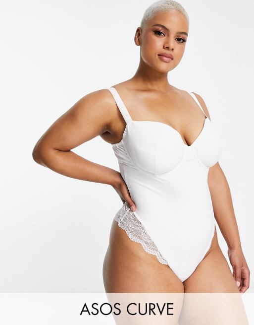 ASOS DESIGN Curve Contouring medium control underwired bodysuit