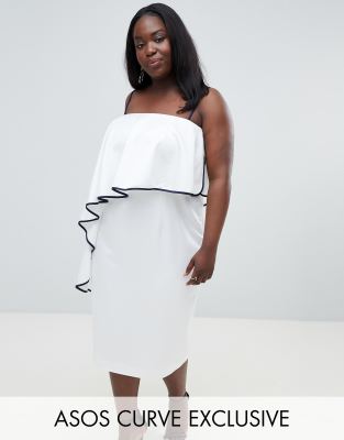 white dress asos curve