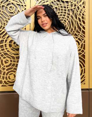 oversized knit hoodie