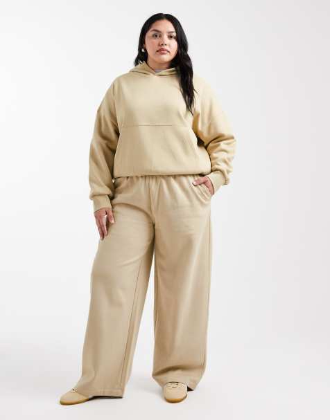 ASOS DESIGN Curve - Coordinato spazzolato verde oliva - view 1