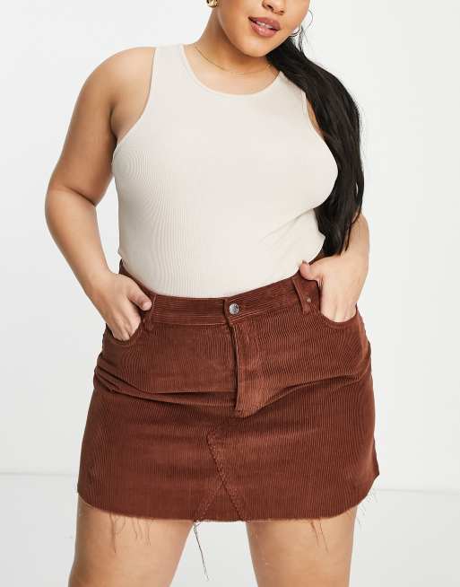 Cord mini clearance skirt plus size