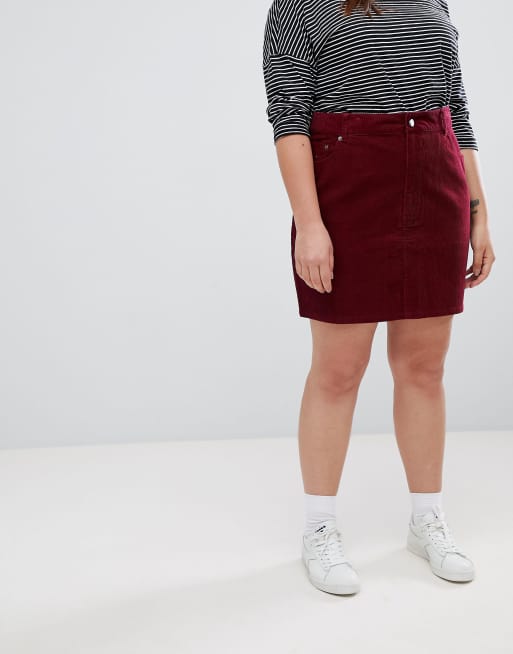 Cord skirt clearance berry