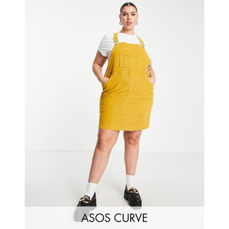 Mustard yellow discount pinafore dress