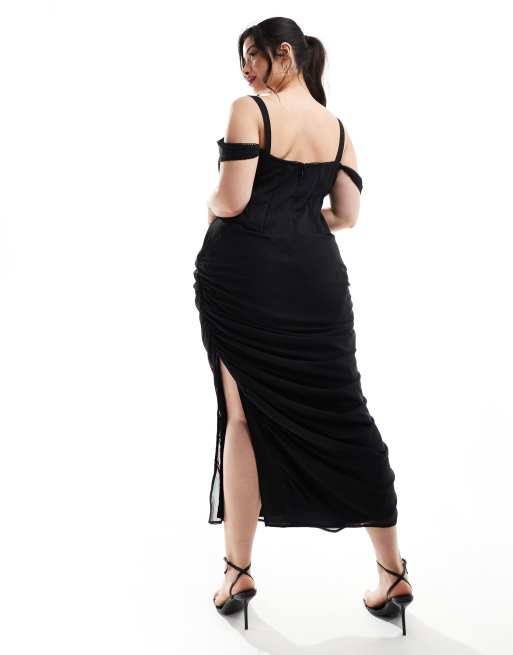 Asos lace insert panelled midi dress hot sale