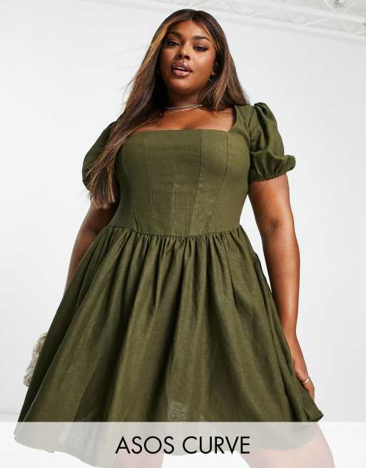 Asos plus size skater skirt best sale