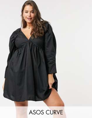 black babydoll mini dress