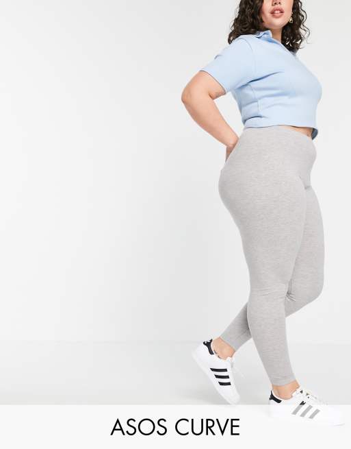 ASOS Design legging with seam detail in grey marl