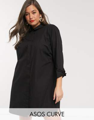 black shirt dress asos