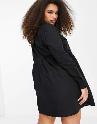 asos black cotton dress