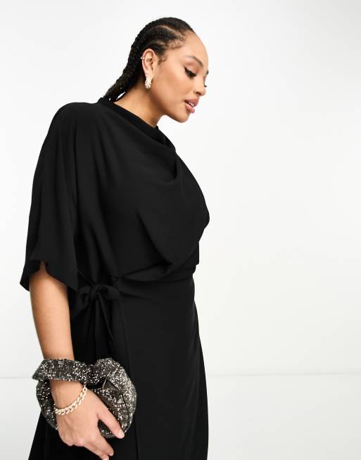 asos design cowl neck midi dress ASOS Design - Satin Cowl neck Midi Dress - Women - Polyester - 2 US