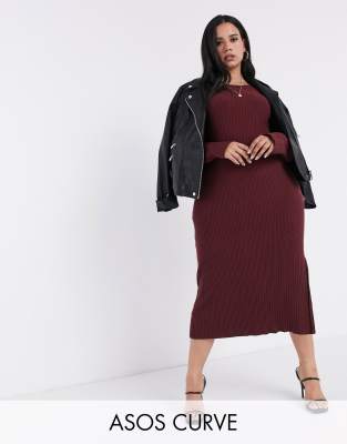 asos ribbed midi dress