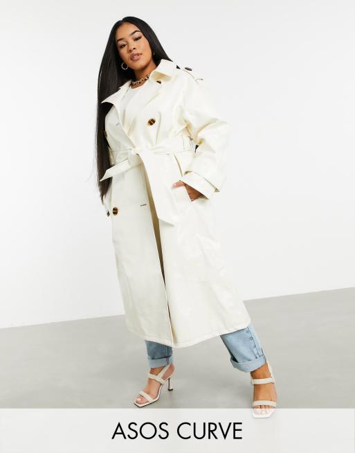 Asos white 2025 trench coat