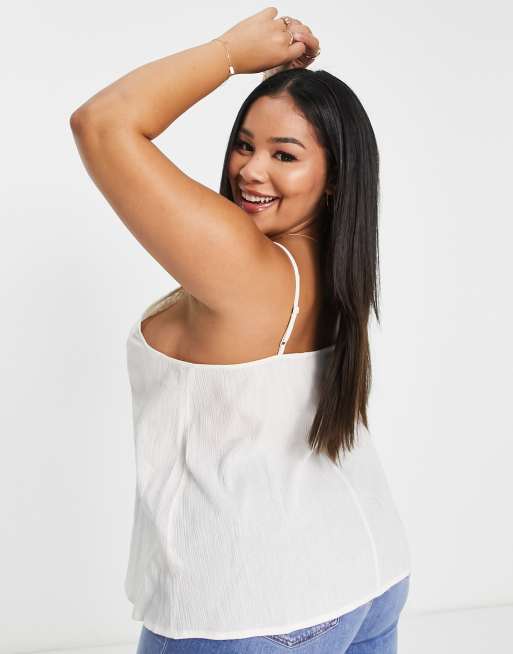 ASOS DESIGN Curve crochet mix sun top in cream, 2 of 4