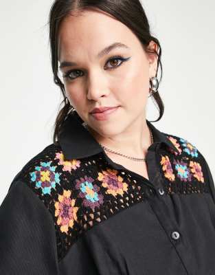 ASOS Embroidered Shirt Dress