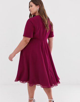 asos design crop top fringe embellishment tulle midi dress