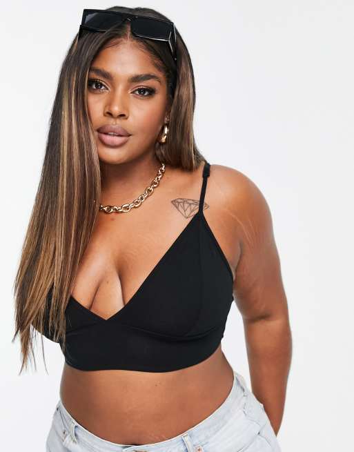 V neck store bralette crop top