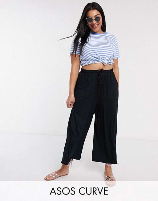 ASOS DESIGN Curve cropped drawstring trousers