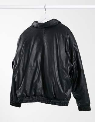 leather bomber jacket asos