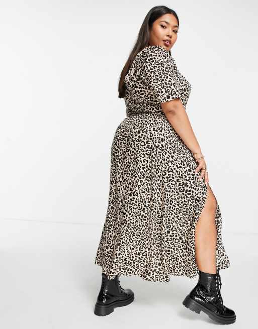 Asos curve outlet animal print dress