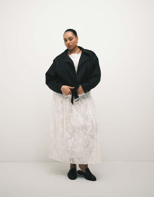 ASOS DESIGN Curve – Czarna kurtka motocyklowa oversize z imitacji skóry, 2 z 4
