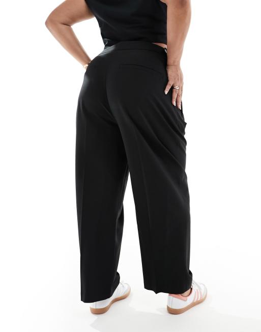 ASOS DESIGN Curve – Czarne eleganckie spodnie ze zwężanymi nogawkami, 2 z 5