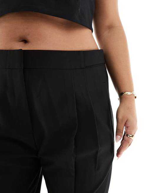 ASOS DESIGN Curve – Czarne eleganckie spodnie ze zwężanymi nogawkami, 3 z 5