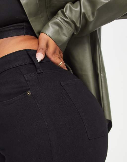 ASOS DESIGN Curve – Czarne jeansy o obcisłym kroju , 4 z 4