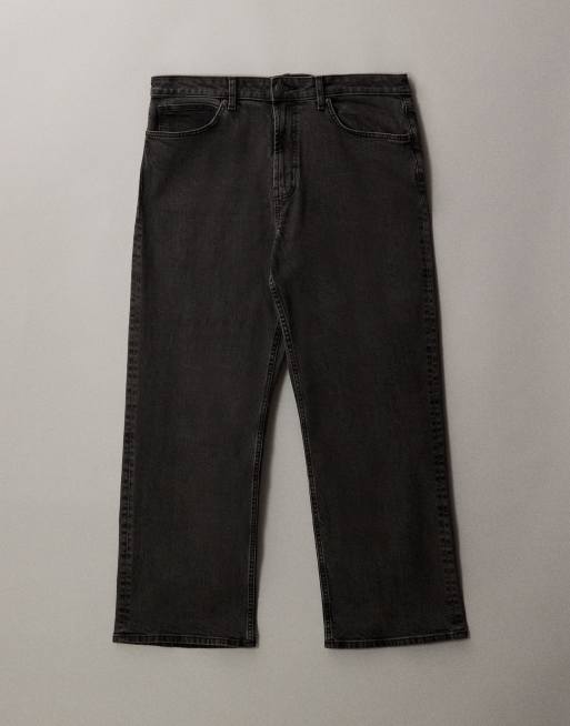 ASOS DESIGN Curve – Czarne jeansy z prostymi nogawkami ze stretchem, 5 z 7