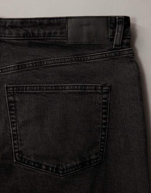 ASOS DESIGN Curve – Czarne jeansy z prostymi nogawkami ze stretchem, 6 z 7
