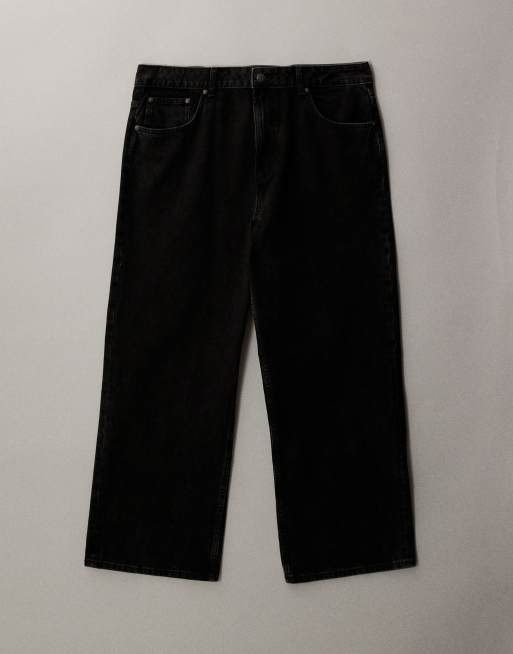 ASOS DESIGN Curve - Dad jeans met wijde pijpen in zwart, 5 van 7