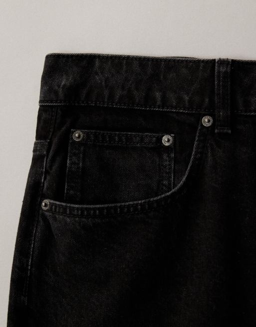 ASOS DESIGN Curve - Dad jeans met wijde pijpen in zwart, 6 van 7