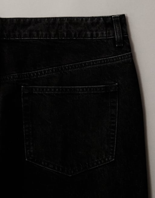 ASOS DESIGN Curve - Dad jeans met wijde pijpen in zwart, 7 van 7