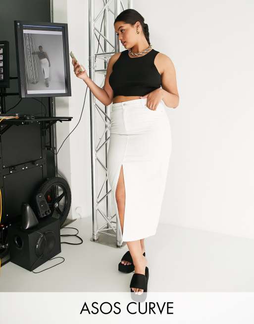 Plus size 2025 pencil skirt 90s