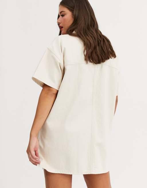 white christmas dresses COOL GIRL OVERSIZED DENIM SHIRT DRESS – AKIRA main image 0