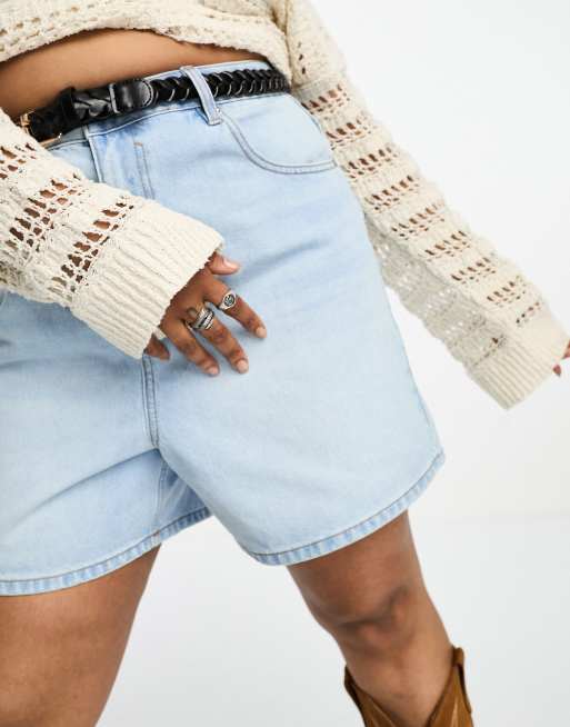 Asos curve best sale denim shorts