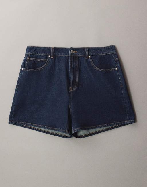 ASOS DESIGN Curve denim dad shorts in rinse, 5 of 7