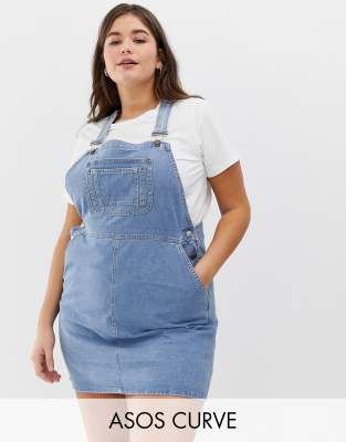 asos denim dungaree dress