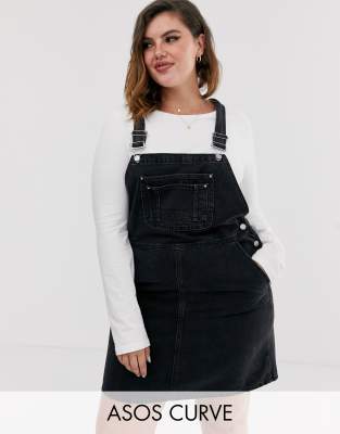 denim dungaree dress plus size