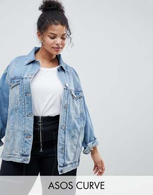 asos plus denim jacket