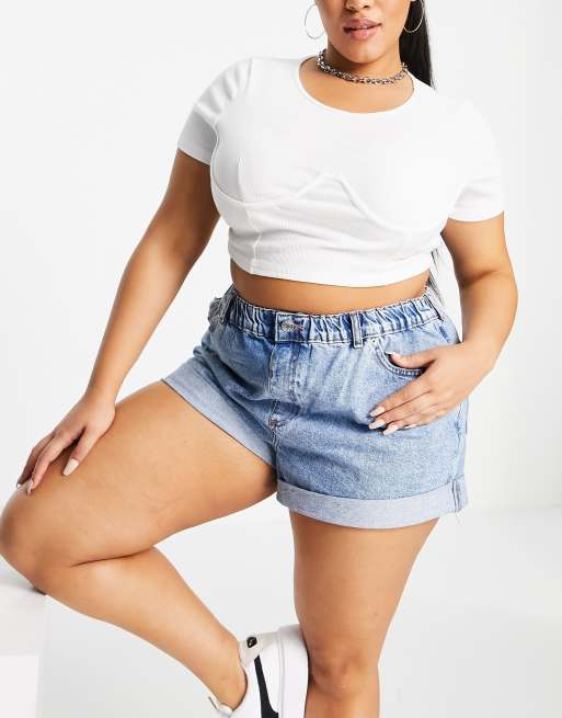 Asos curve deals denim shorts