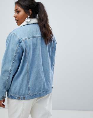 asos plus size denim jacket