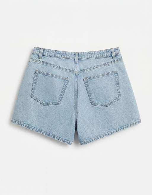 ASOS DESIGN Curve denim longer a line short in pale vintage, 7 of 7