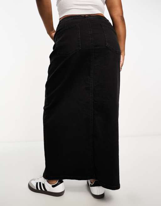 Black denim skirt outlet asos