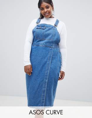 asos curve dungarees