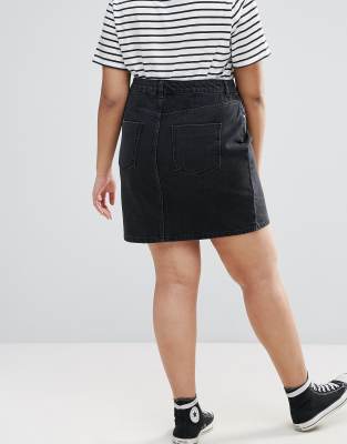 black denim skirt asos