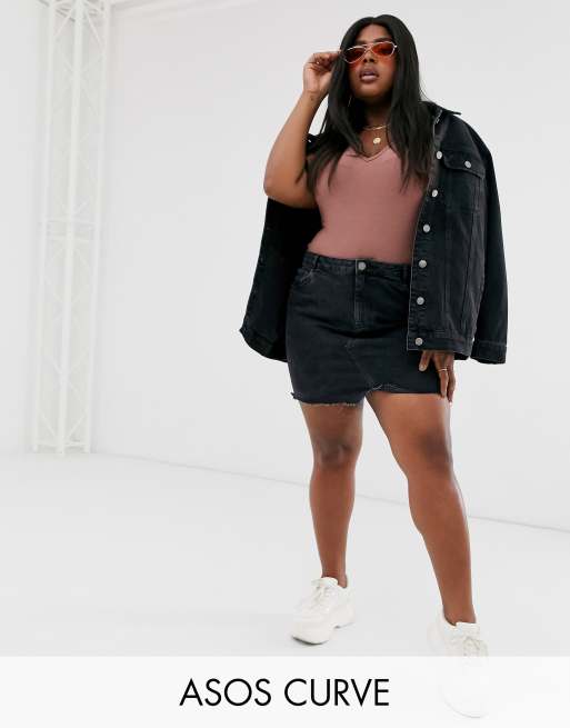 Black jean skirt outlet outfit designer