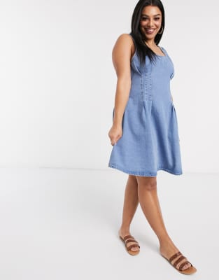 asos curve denim dress